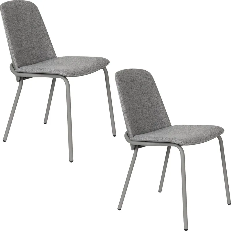 Clip Eetkamerstoelen - Set van 2 van Zuiver in Grijs – productfoto