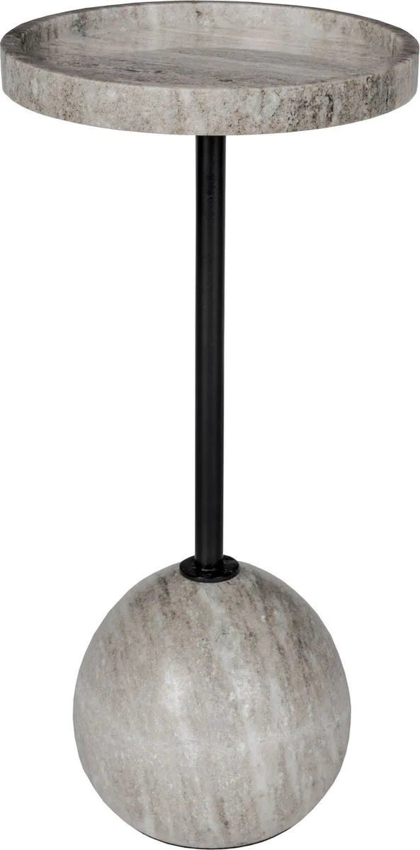 Cocktail Bijzettafel Rond 25 cm Marmer by Zuiver in Grijs – product photo
