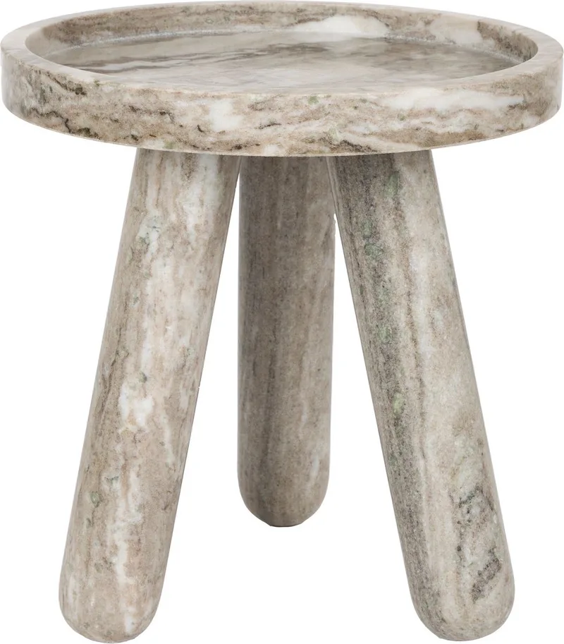 Cosmopolitan Bijzettafel Rond 40 cm Marmer by Zuiver in Bruin – product photo
