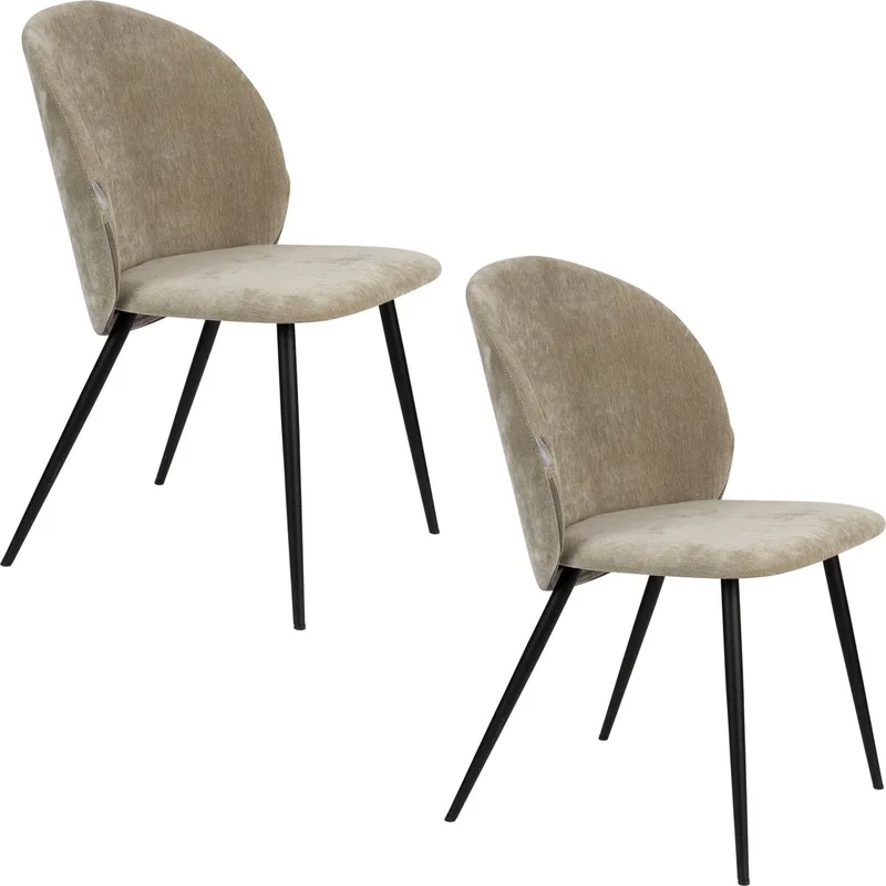 Cozy Eetkamerstoelen Moss - Set van 2 van Zuiver in Groen – productfoto