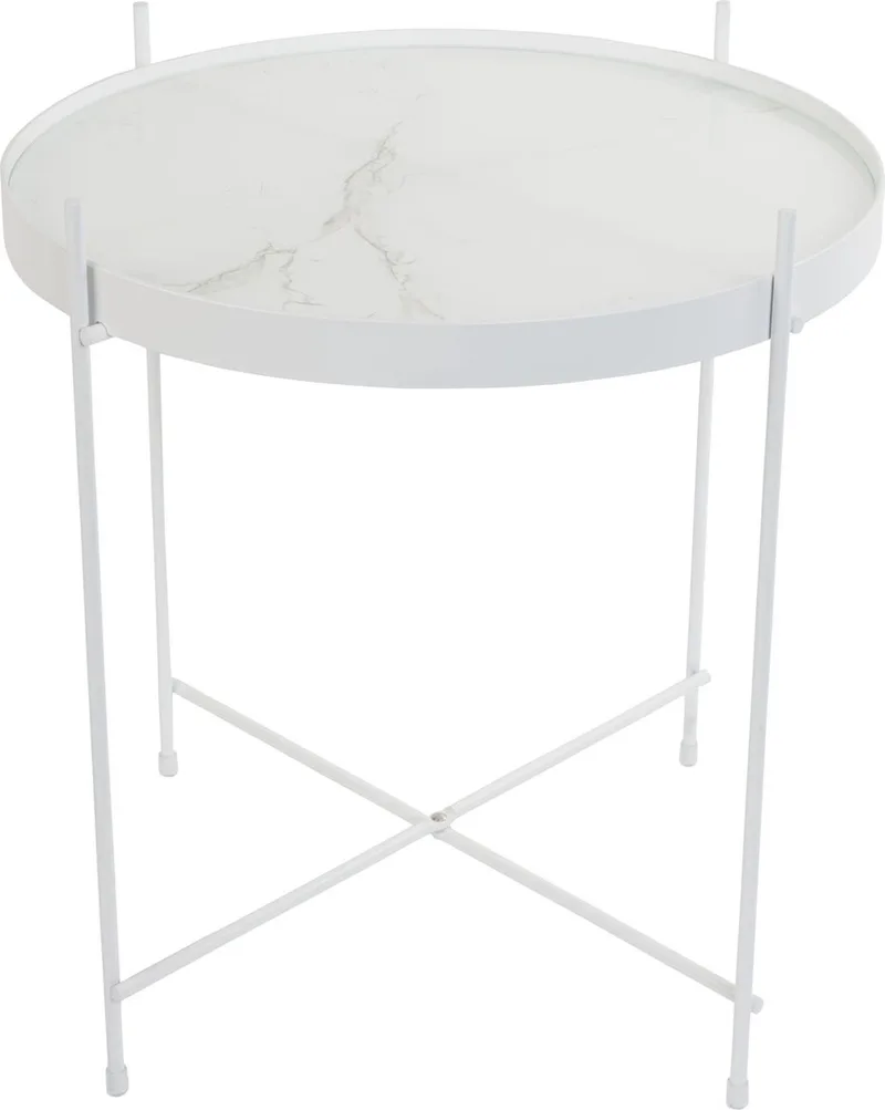 Table basse CUPID MARBLE à plateau amovible de Zuiver en Blanc – photo du produit
