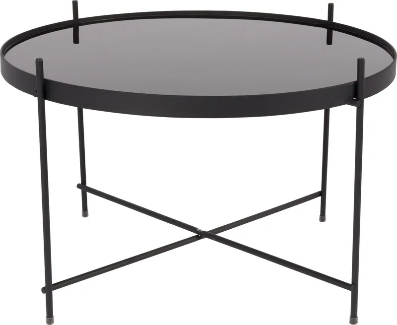Cupid Bijzettafel Rond 62,5 cm Glas/ Metaal by Zuiver in Zwart – product photo