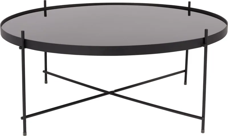 Cupid Bijzettafel Rond 82,5 cm Glas/ Metaal by Zuiver in Zwart – product photo