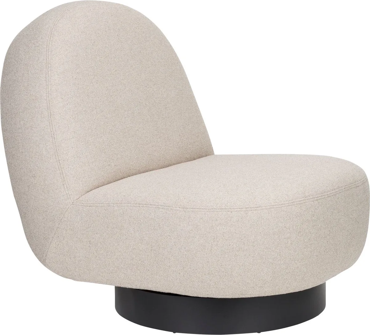 Eden Loungestoel Cappuccino de Zuiver en Off White – photo du produit