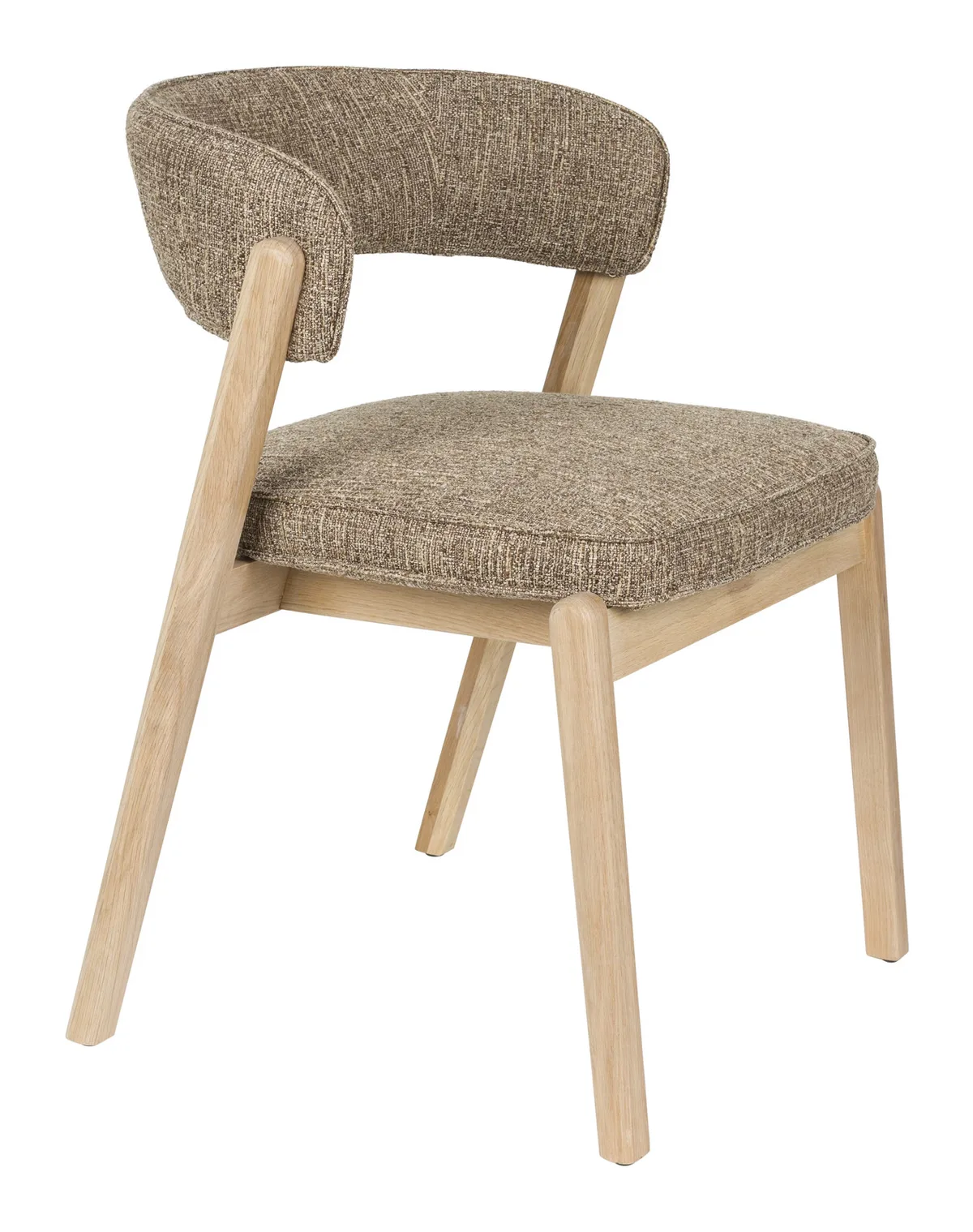 Eetkamerstoel Bright Eikenhout en stof - Bruin van Zuiver – productfoto