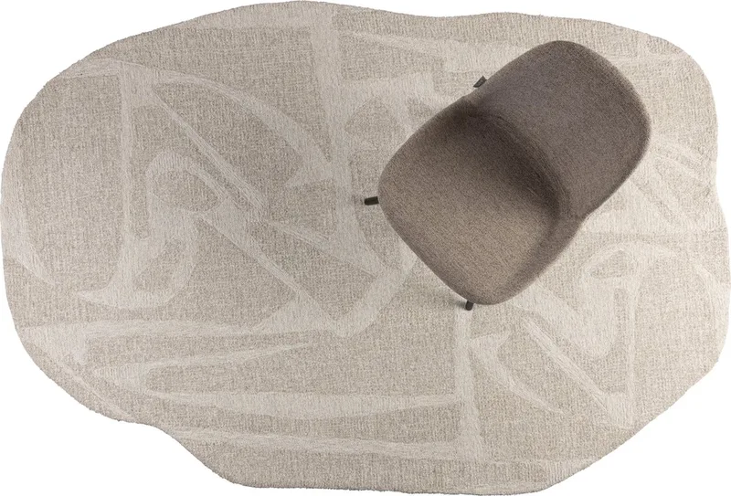 Forms Vloerkleed 160x230 cm Beige de Zuiver en Wit – photo du produit