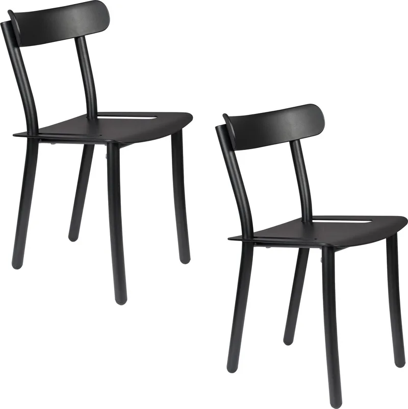 Friday Tuinstoel - Set van 2 van Zuiver in Zwart – productfoto