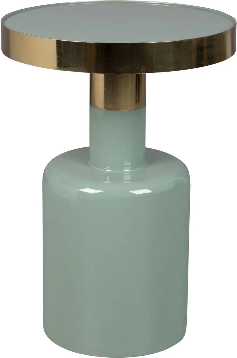 Glam Bijzettafel Rond 36 cm Goud by Zuiver in Groen – product photo