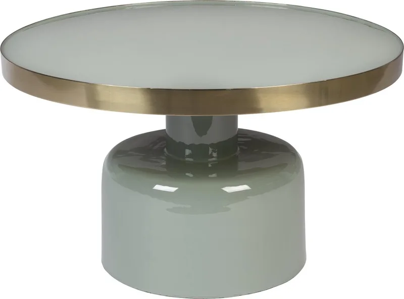 Glam Salontafel Rond 60 cm Goud de Zuiver en Groen – photo du produit