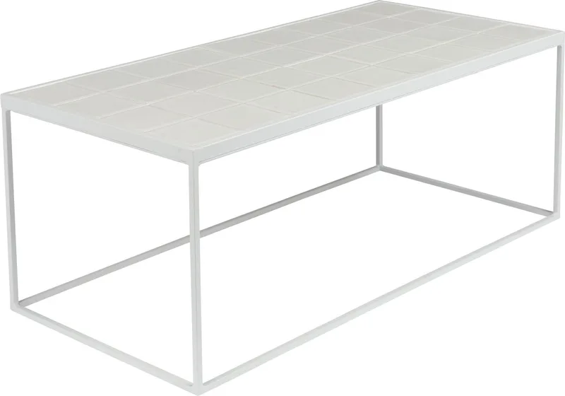 Glazed Salontafel 93x42,5 cm de Zuiver en Wit – photo du produit