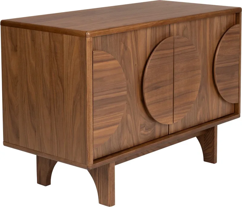 Groove Dressoir 2 deuren Walnoothout Donkerbruin van Zuiver in Bruin – productfoto