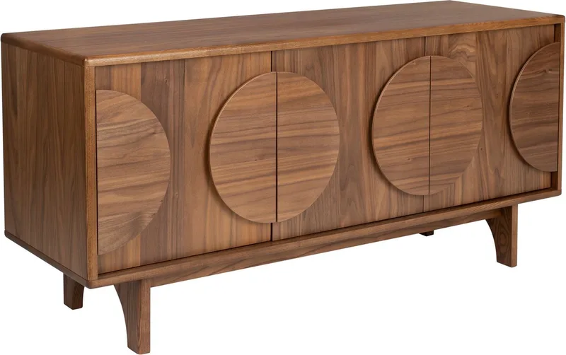 Groove Dressoir 3 deuren Walnoothout Donkerbruin de Zuiver en Bruin – photo du produit