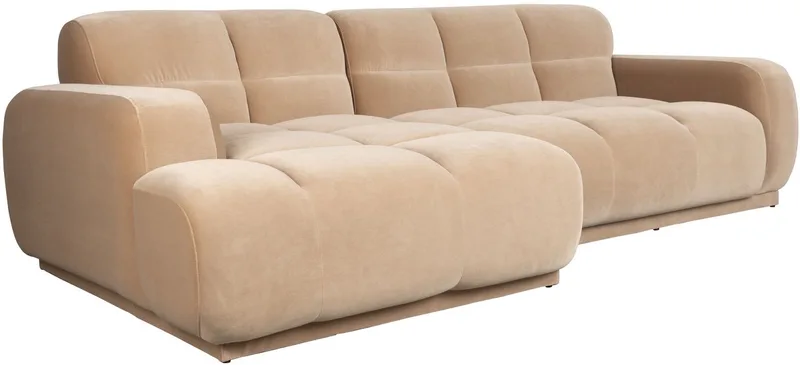 Hazel 4-Zitsbank Links van Zuiver in Beige – productfoto