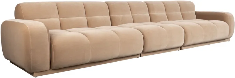Hazel 6-Zitsbank von Zuiver in Beige – Produktfoto