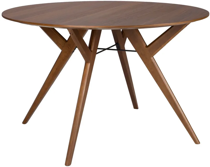 IJver Eettafel Rond 120 cm Hout Walnoot de Zuiver en Bruin – photo du produit