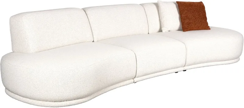 Island 4-zitsbank Off-White de Zuiver en Off White – photo du produit