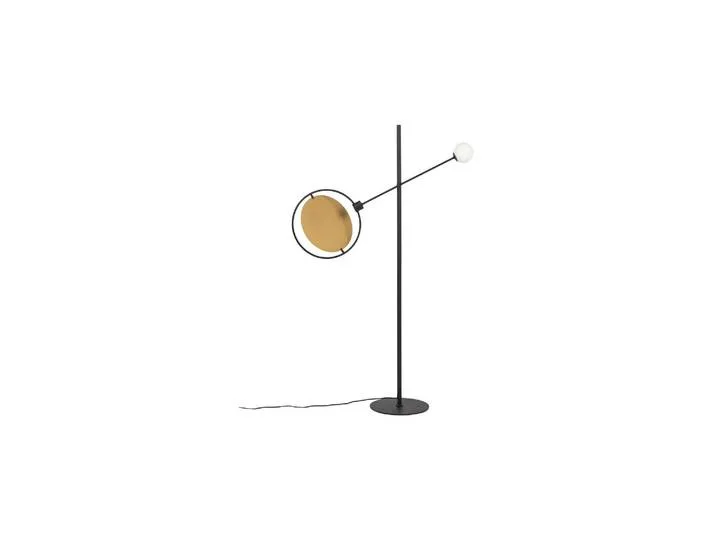 Lampadaire en métal noir, GU10, pivotant, avec liseuse, variateur de Zuiver – photo du produit