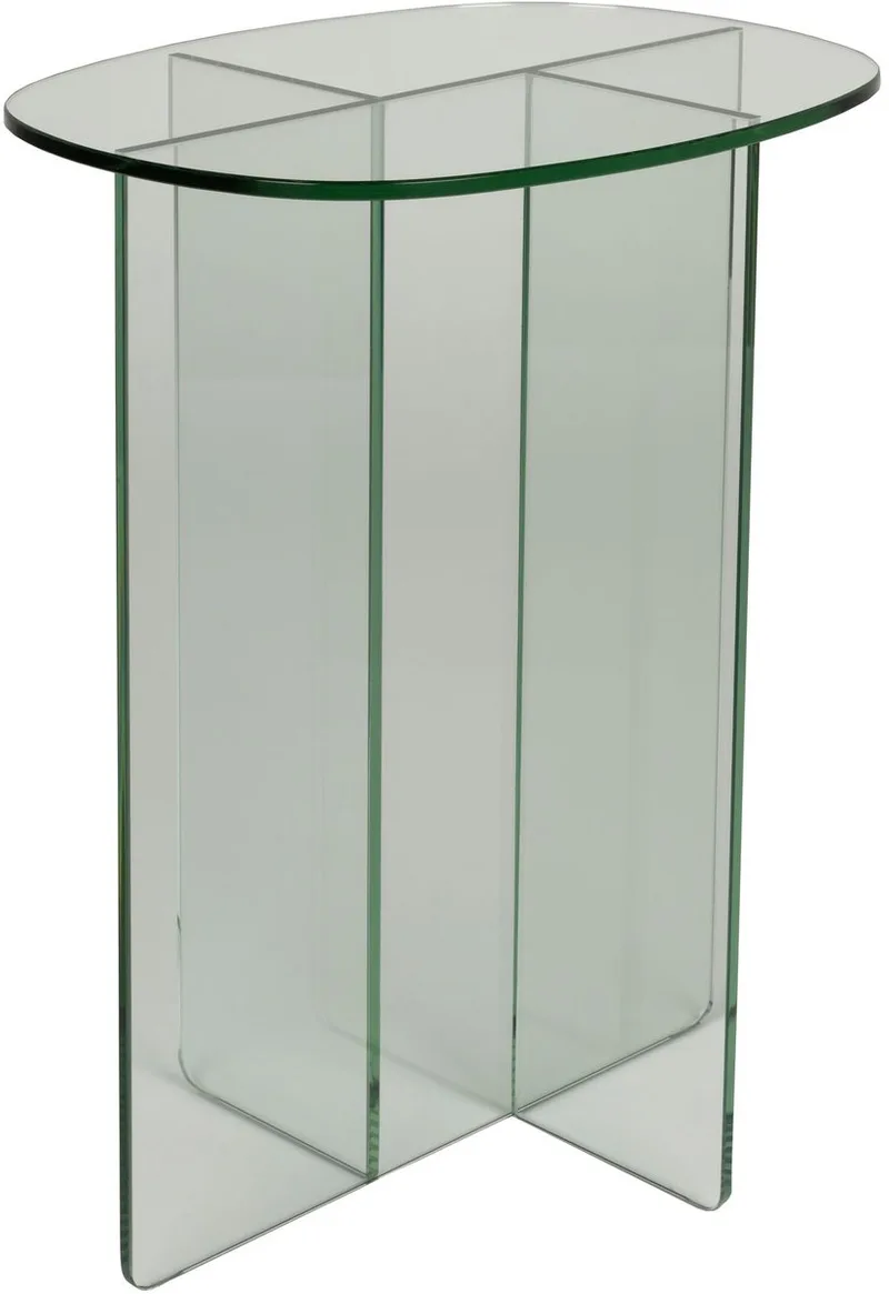 Linea Bijzettafel 30x40 cm Glas Transparant - Transparant de Zuiver en Transparant – photo du produit