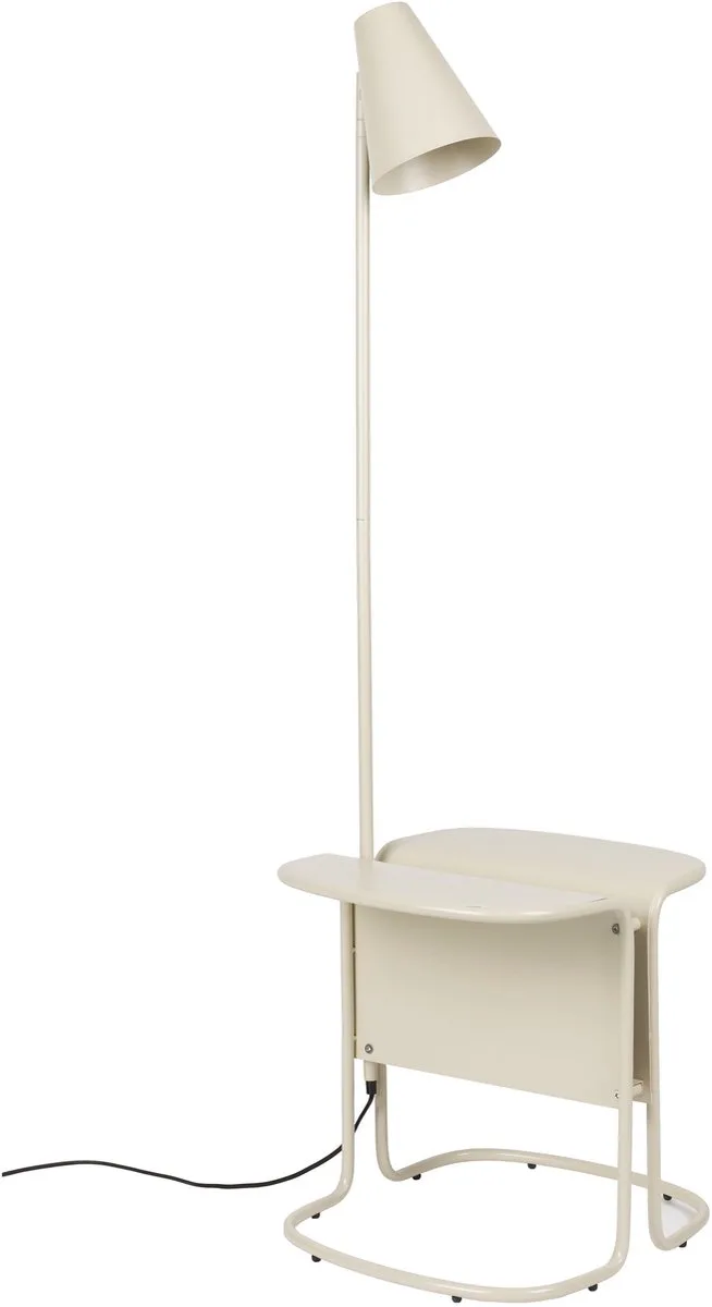 Lustor Vloerlamp + Bijzettafel van Zuiver in Beige – productfoto
