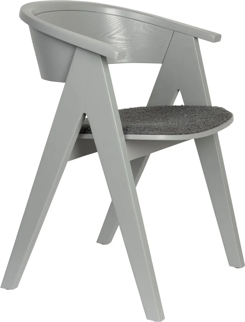 NDSM Eetkamerstoel Armleuning Hout van Zuiver in Grijs – productfoto