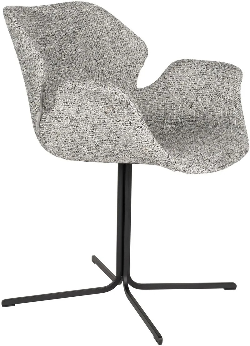 Nikki Eetkamerstoelen Armleuning - Set van 2 von Zuiver in Grijs – Produktfoto