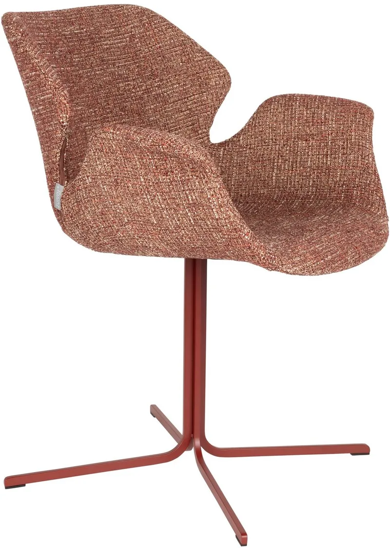 Nikki Eetkamerstoelen Armleuning Terra/ - Set van 2 van Zuiver in Rood – productfoto