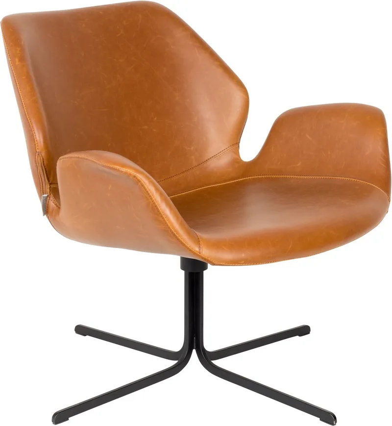 Nikki Loungestoel van Zuiver in Bruin – productfoto