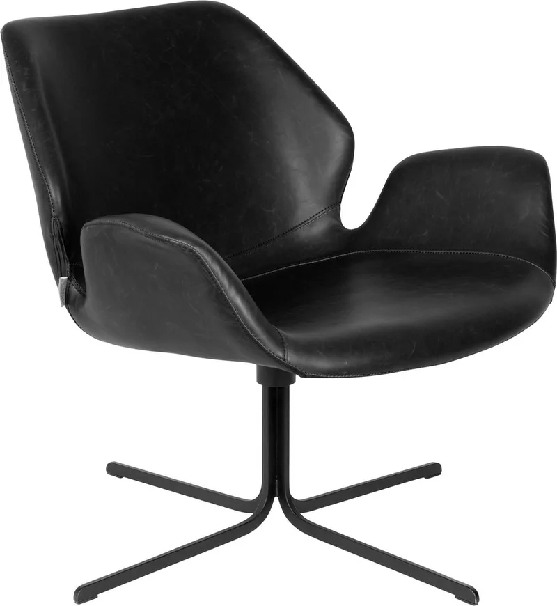 Nikki Loungestoel van Zuiver in Zwart – productfoto