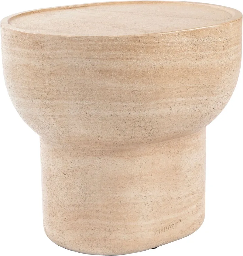 Noble Pill Bijzettafel Ovaal 50x42 cm van Zuiver in Beige – productfoto