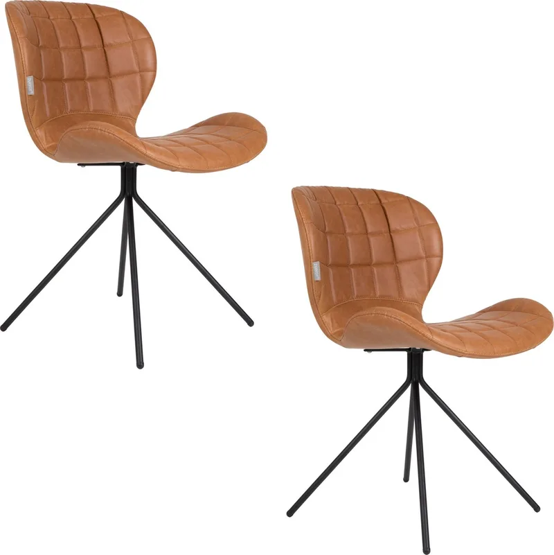 OMG LL Eetkamerstoelen - Set van 2 van Zuiver in Bruin – productfoto