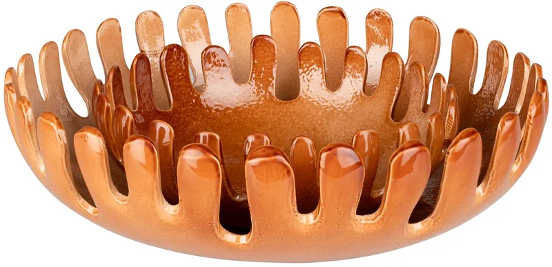 Onda Decoratieve Schaal Set Van 2 van Zuiver in Cognac – productfoto