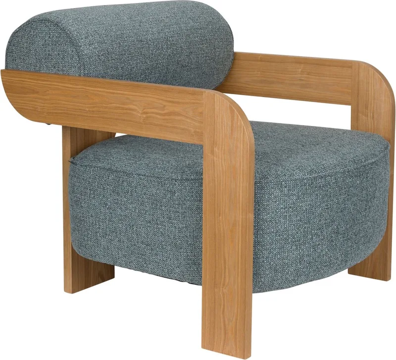 Oolong Fauteuil Grijs von Zuiver in Blauw – Produktfoto