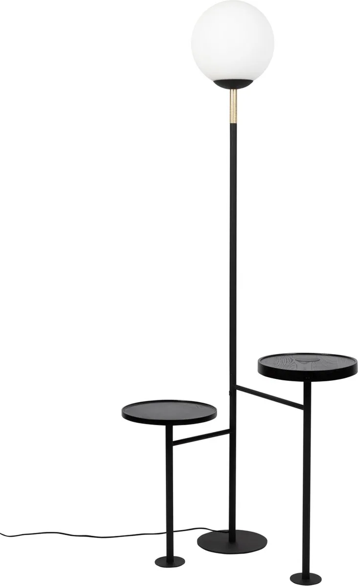 Orion Vloerlamp/ Staande lamp met bijzettafel van Zuiver in Zwart – productfoto