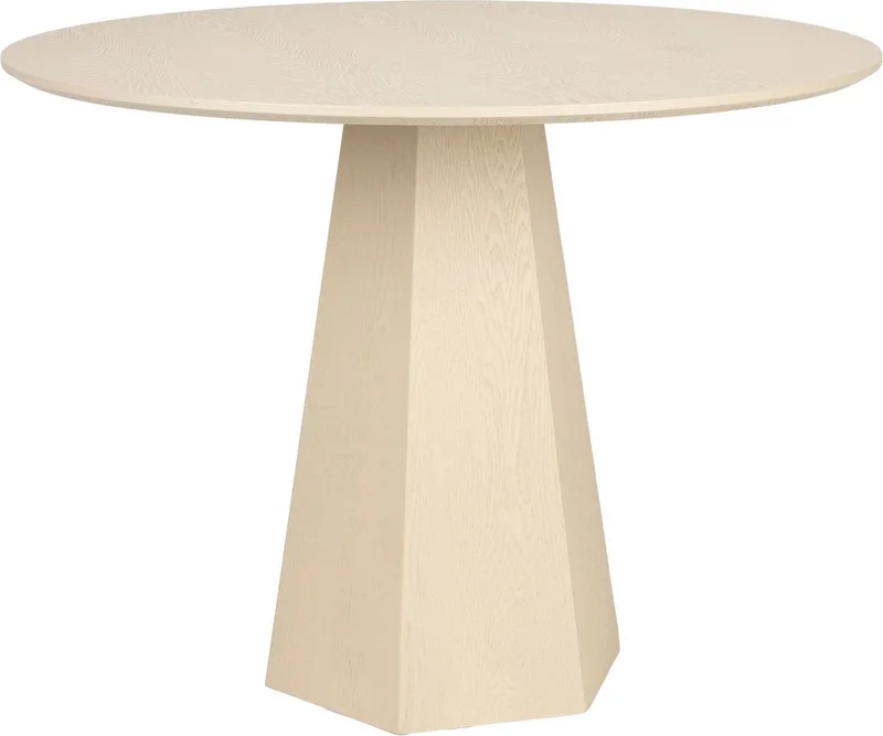 Pilar Eettafel Rond 100 cm Hout von Zuiver in Beige – Produktfoto