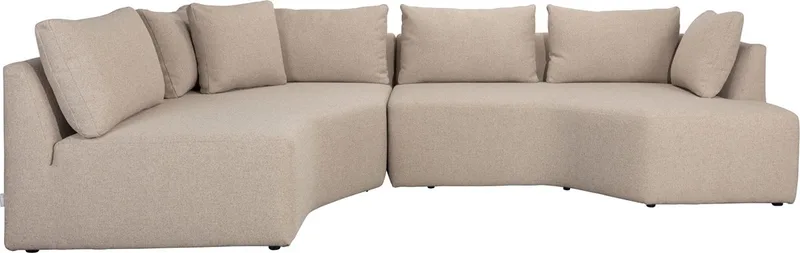 Prosper Hoekbank Links Cappuccino/ Beige von Zuiver in Beige Cappuccino – Links – Produktfoto