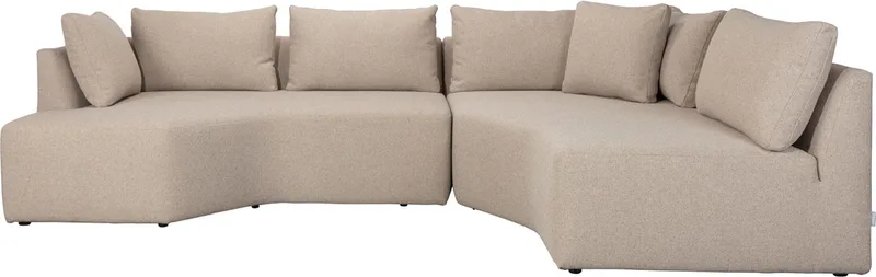 Prosper Hoekbank Rechts Cappuccino/ Beige von Zuiver in Beige Cappuccino – Rechts – Produktfoto