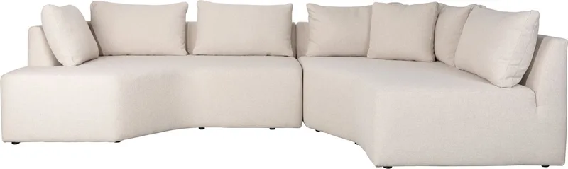 Prosper Hoekbank Rechts Sand/ Off-white von Zuiver in Beige Sand – Rechts – Produktfoto