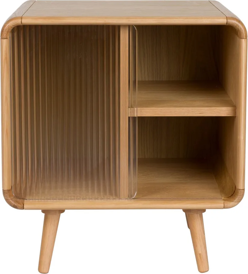 Rise Bijzettafel/Nachtkastje Hout Naturel von Zuiver in Beige – Produktfoto