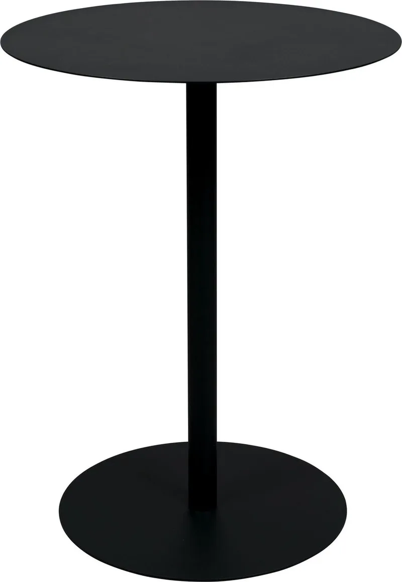 Snow Bistrotafel Rond 57 cm Metaal von Zuiver in Zwart – Produktfoto