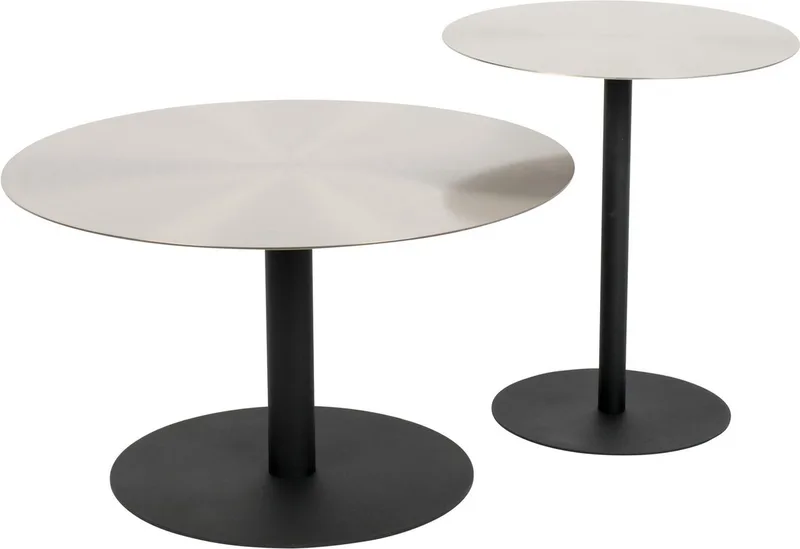 Snow Brushed Salontafel von Zuiver in Silber – Produktfoto
