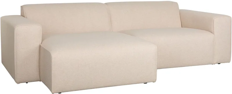 Sofa Milka 3-zitsbank Chaise longue Links Zand - Crème van Zuiver in Beige Zand Links – productfoto