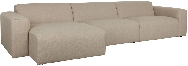 Sofa Milka 4,5-zitsbank Chaise longue Links Cappuccino von Zuiver in Beige Cappuccino Links – Produktfoto