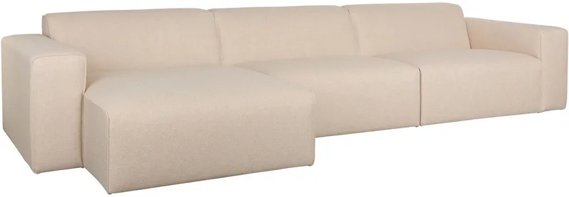 Sofa Milka 4,5-zitsbank Chaise longue Links Zand - Crème von Zuiver in Beige Zand Links – Produktfoto