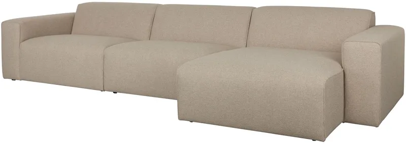 Sofa Milka 4,5-zitsbank Chaise longue Rechts Cappuccino von Zuiver in Beige Cappuccino Rechts – Produktfoto