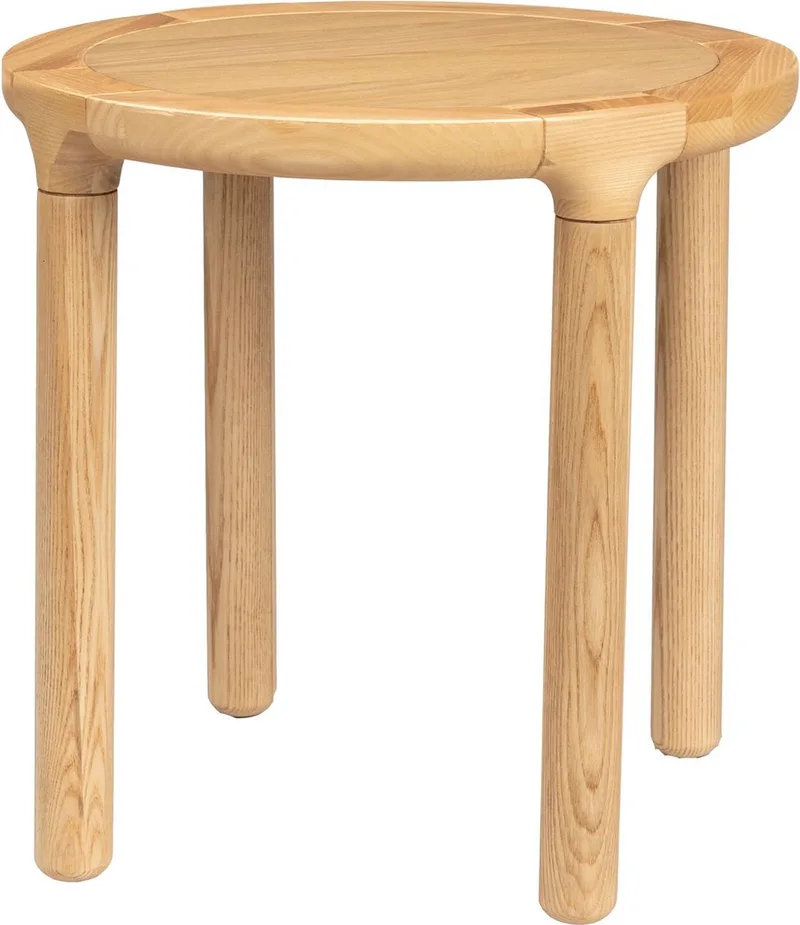 Storm Bijzettafel Rond 45 cm Hout van Zuiver in Naturel – productfoto