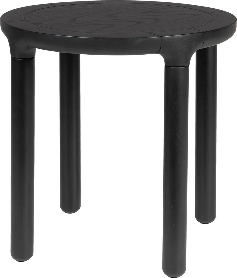 Storm Bijzettafel Rond 45 cm Hout van Zuiver in Zwart – productfoto