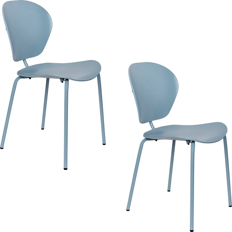The Ocean Chair Eetkamerstoelen Ocean Blue - Set van 2 van Zuiver in Blauw – productfoto