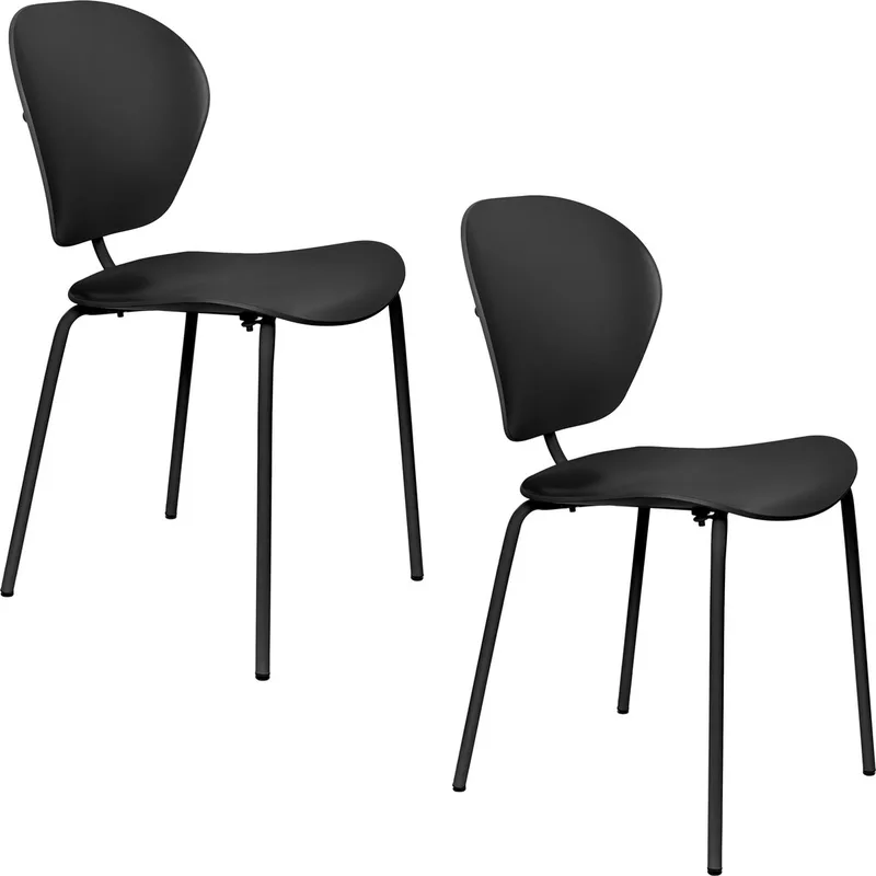The Ocean Chair Eetkamerstoelen Pirate Black - Set van 2 von Zuiver in Zwart – Produktfoto