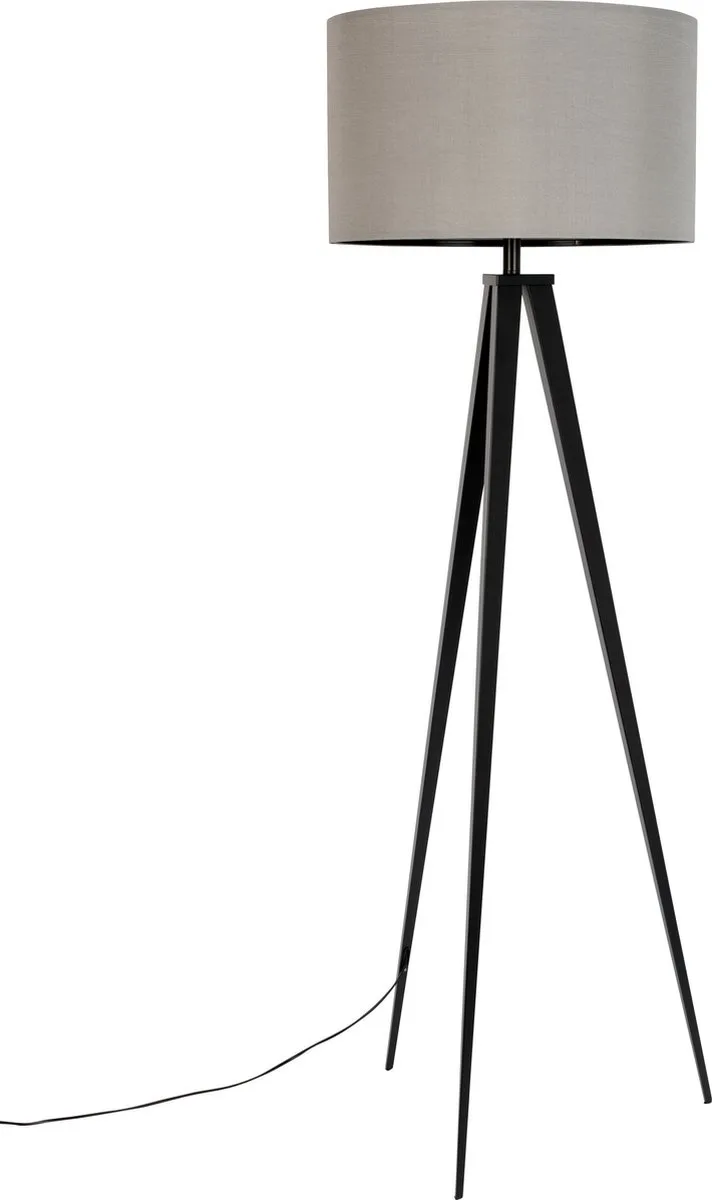 Tripod Vloerlamp Met Driepoot Zwart/Grijs van Zuiver in Grijs – productfoto