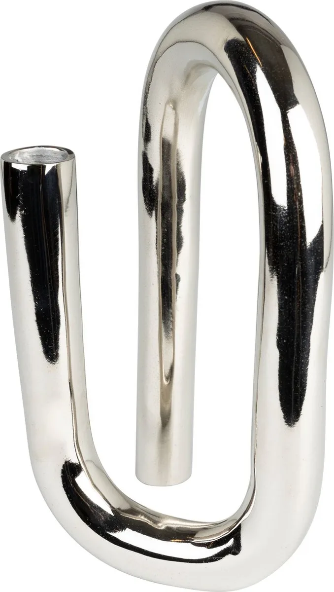 Tubo Kandelaar Shiny L van Zuiver in Zilver – productfoto
